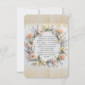 Goudgeperste Wildflower in Bloom Baby shower Bedankkaart (Voorkant)