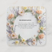 Goudgeperste Wildflower in Bloom Baby shower Informatiekaartje (Voorkant)