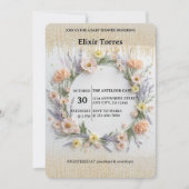 Goudgeperste Wildflower in Bloom Baby shower Kaart (Voorkant)