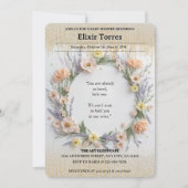 Goudgeperste Wildflower in Bloom Baby shower Kaart (Voorkant)