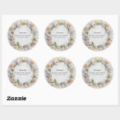 Goudgeperste Wildflower in Bloom Baby shower Ronde Sticker (Vel)