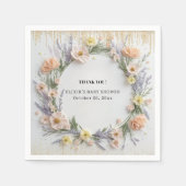 Goudgeperste Wildflower in Bloom Baby shower Servet (Voorkant)