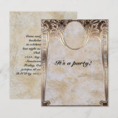 Goudgeprägde Stoom-Punk Bruiloft Kaart (Voorkant / Achterkant)