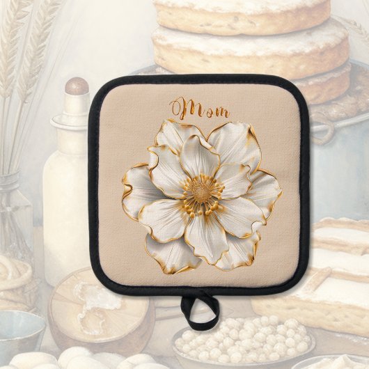 Goudgerande bloesems pannenlap