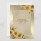  goudgescheurd papier zonnebloem Quinceañera Kaart (Achterkant)