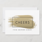 Goudgeschilderde Corporate Holiday Kaart (Voorkant)