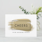 Goudgeschilderde Corporate Holiday Kaart (Staand voorkant)