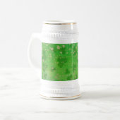Goudgestookte shamrocks bierpul (Voorkant links)