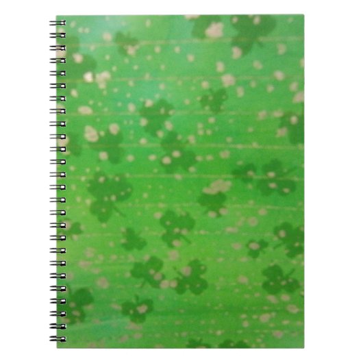 Goudgestookte shamrocks notitieboek (Voorkant)