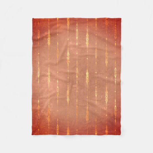 goudgestreepte gember pompoen oranje herfst fleece deken (Voorkant)