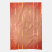 goudgestreepte gember pompoen oranje herfst theedoek (Verticaal)