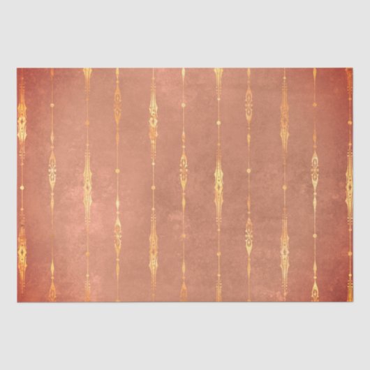 goudgestreepte gember pompoen oranje herfst tissuepapier (Voorkant)