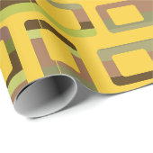 Goudgestreepte rechthoeken cadeaupapier (Rol Hoek)