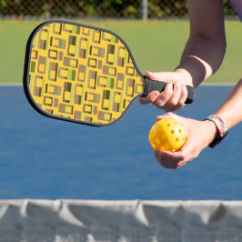 Goudgestreepte rechthoeken pickleball paddle