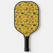 Goudgestreepte rechthoeken pickleball paddle (Voorkant)