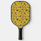 Goudgestreepte rechthoeken pickleball paddle (Achterkant)