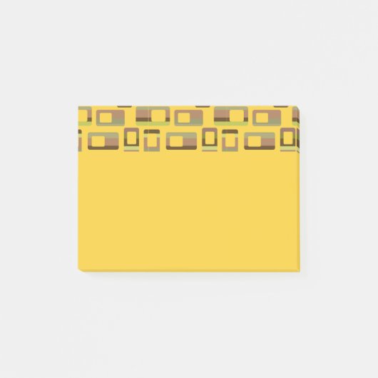 Goudgestreepte rechthoeken post-it® notes (Voorkant)