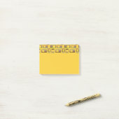Goudgestreepte rechthoeken post-it® notes (Op bureau)