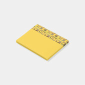 Goudgestreepte rechthoeken post-it® notes (Schuin)