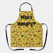 Goudgestreepte rechthoeken schort (Voorkant)