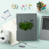 Goudgetrimd hart met Shamrocks Sticker (iPad Cover)