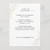 Goudgevoerde bloemdetails informatiekaartje (Voorkant)