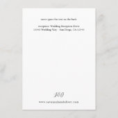 Goudgevoerde bloemdetails informatiekaartje (Achterkant)