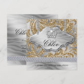 Goudgewalste sierbladeren van 16 partijen kaart (Voorkant / Achterkant)