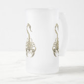 Goudgiftige schorpioen zeer venomeus insect matglas bierpul (Voorkant rechts)