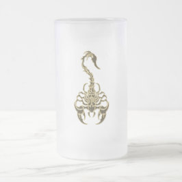 Goudgiftige schorpioen zeer venomeus insect matglas bierpul