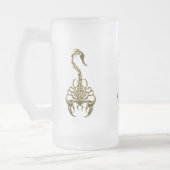 Goudgiftige schorpioen zeer venomeus insect matglas bierpul (Links)