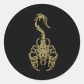 Goudgiftige schorpioen zeer venomeus insect ronde sticker (Voorkant)