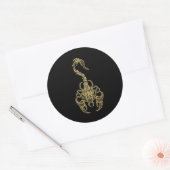 Goudgiftige schorpioen zeer venomeus insect ronde sticker (Envelop)
