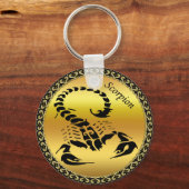 Goudgiftige schorpioen zeer venomeus insect sleutelhanger (Voorkant)