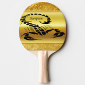 Goudgiftige schorpioen zeer venomeus insect tafeltennisbatje (Achterkant)