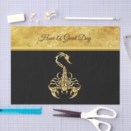 Goudgiftige schorpioen zeer venomeus insect tissuepapier (Craft)