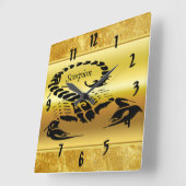 Goudgiftige schorpioen zeer venomeus insect vierkante klok (Hoek)