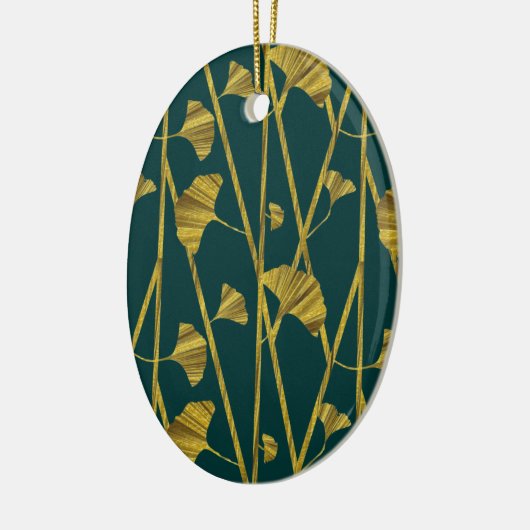 goudginkgo keramisch ornament (Links)