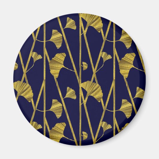 goudginkgo magneet (Voorkant)