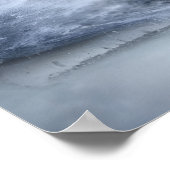 Goudgipskikker en sneeuw | AI Art Poster (Hoek)