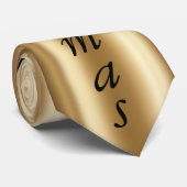 Goudglanzend patroon stropdas (Opgerold)