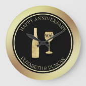 Goudglazen flesje en glas grote klok (Voorkant)