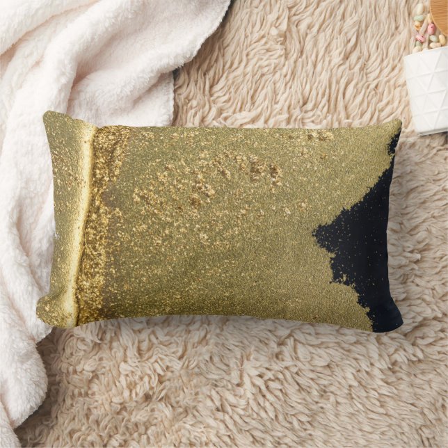 Goudglitter abstracte lumbale kussen (Deken)