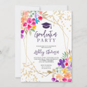 Goudglitter afstuderen voor bloem kaart (Voorkant)