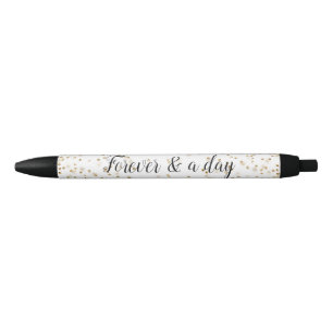 Goudglitter confetti spargel       zwarte inkt pen