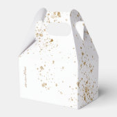 Goudglitter elegant, gunstig getextureerd box bedankdoosjes (Achterkant)