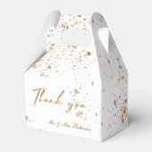 Goudglitter elegant, gunstig getextureerd box bedankdoosjes (Voorkant Zijde)