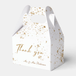 Goudglitter elegant, gunstig getextureerd box bedankdoosjes