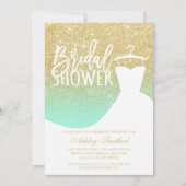 Goudglitter elegant Vrijgezellenfeest voor elegant Kaart (Voorkant)