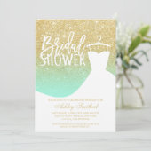 Goudglitter elegant Vrijgezellenfeest voor elegant Kaart (Staand voorkant)